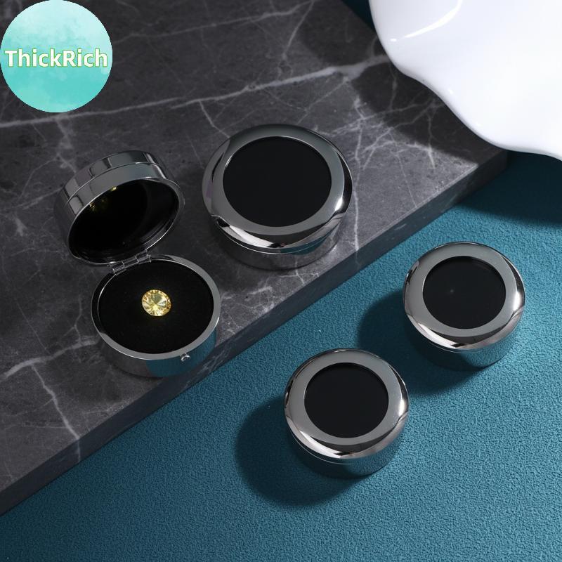 ThickRich Tròn Đá Quý Hiển Thị Hộp SStore Trang Sức Đá Lưu Trữ Kim Loại Paaging Case Sắp Xếp Để Trưn