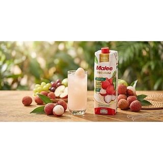 Nước Ép Hỗn Hợp Vải Với Lê Và Nước Dừa Malee Premium 1L - Nhập Khẩu Thái Lan