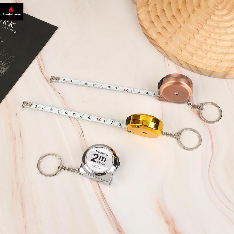 Mini Nhỏ Di Động Thước Băng Di Động Móc Chìa Khóa Di Động 2 M Thước Băng Thép Gia Đình