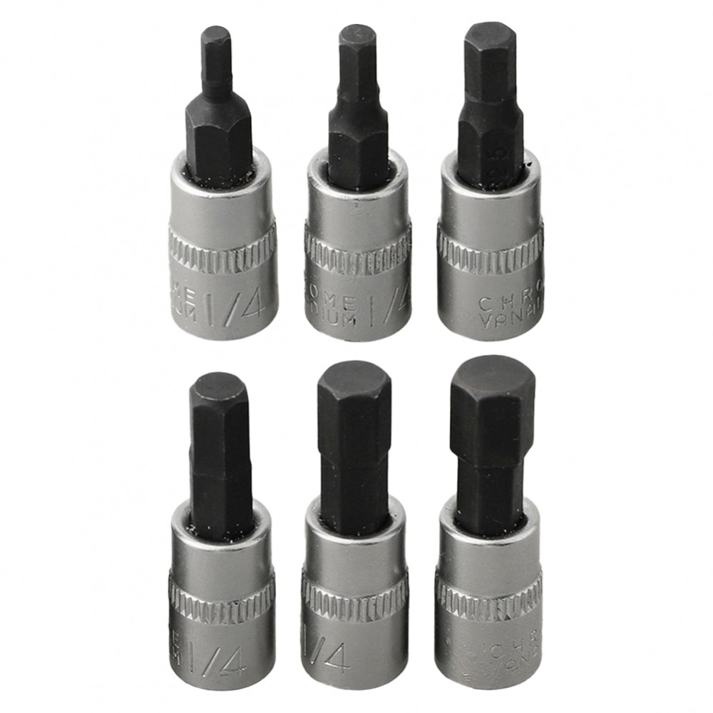 Ổ cắm Hex Bit 38mm 3 chiếc Chrome Vanadi Thép H3 H4 H5 Hoặc H6 H7 H8 Mới