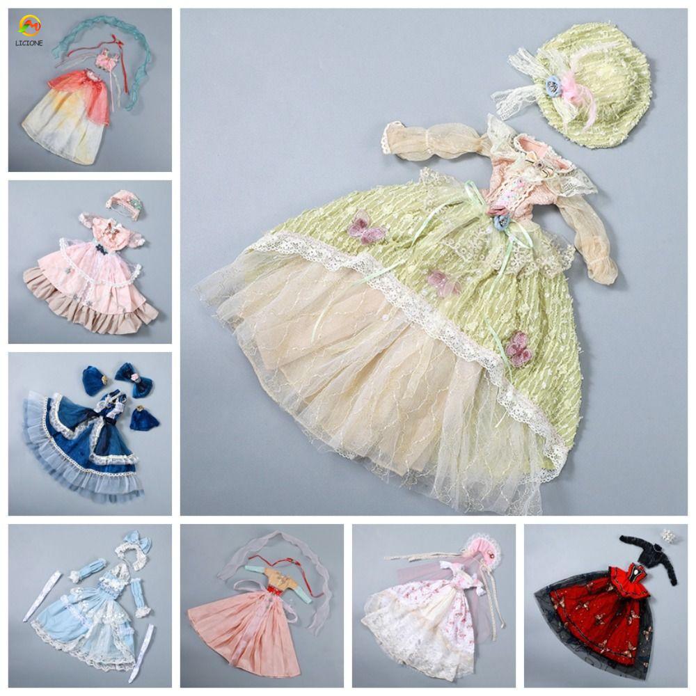 Quần áo búp bê ECHOG 1 / 3 BJD, Váy treo công chúa 60cm đẹp tinh tế, Váy bé gái Đồ chơi tự làm Rococ