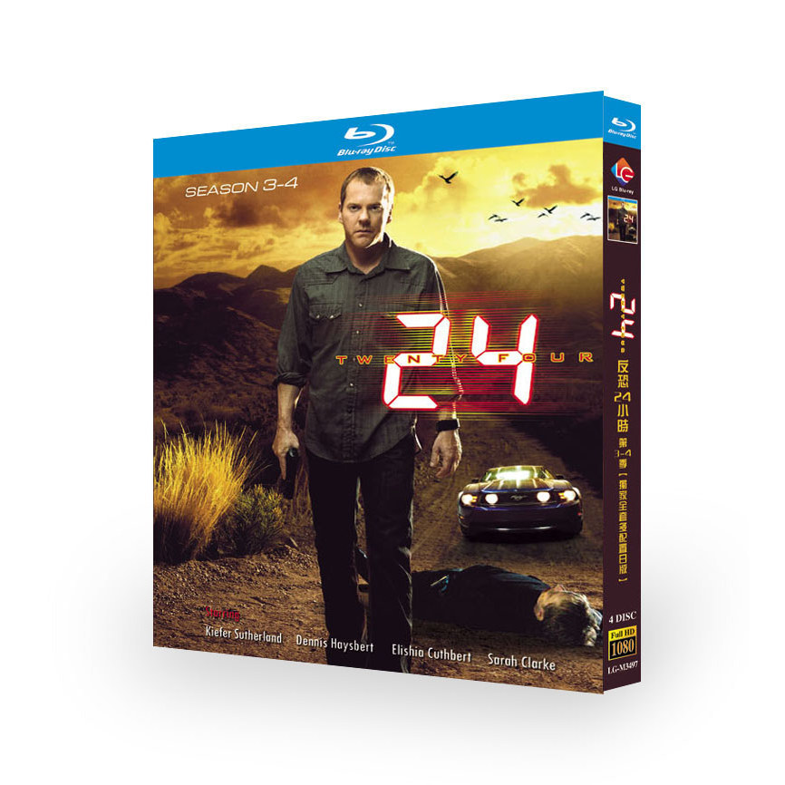 Blu-ray Disc American Drama 24 Hours Season 3-4 (2003-2005) 4BD G01