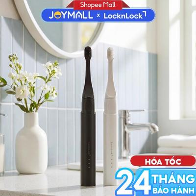 Bàn chải điện sóng âm LocknLock ENR238 15W, Hàng chính hãng, siêu gọn nhẹ 70g, nắp đậy - JoyMall