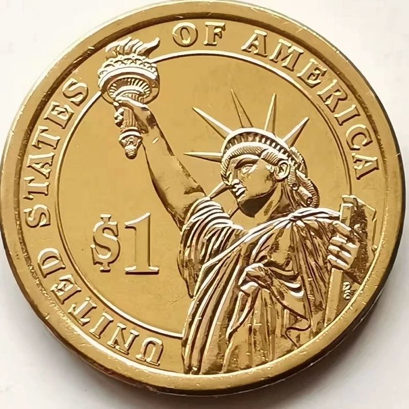 Tượng không tuần hoàn Đồng xu kỷ niệm Liberty Hoa Kỳ 1 Đô la Mỹ Đường kính 27mm Họa tiết lưng Đồng x