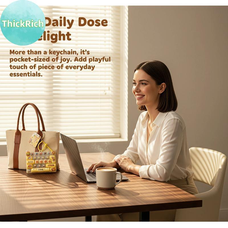 ThickRich 26 Chìa Khóa Cli Burger Bagel Fidget Đồ Chơi 1 Cái Dễ Thương Mềm Áp Lực Móc Khóa Mini Di Đ