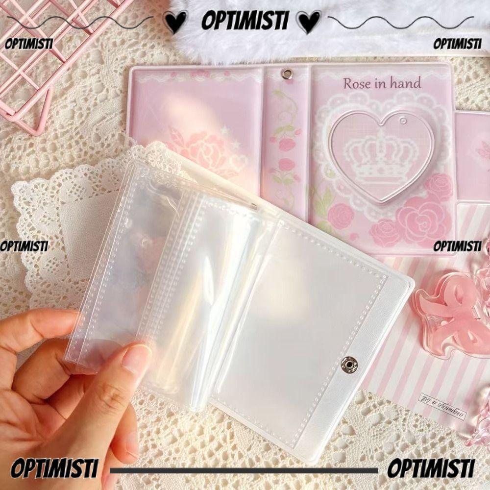 OPTIMISTI8E Photocard Binder, PVC Pocket Pages Card Holder Book, 3 inch Ring Binder Photocard Collec