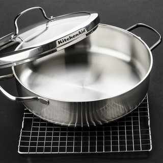 Nồi lẩu inox bếp từ Kitchenaid 26cm có nắp có thể kết hợp kèm xửng hấp