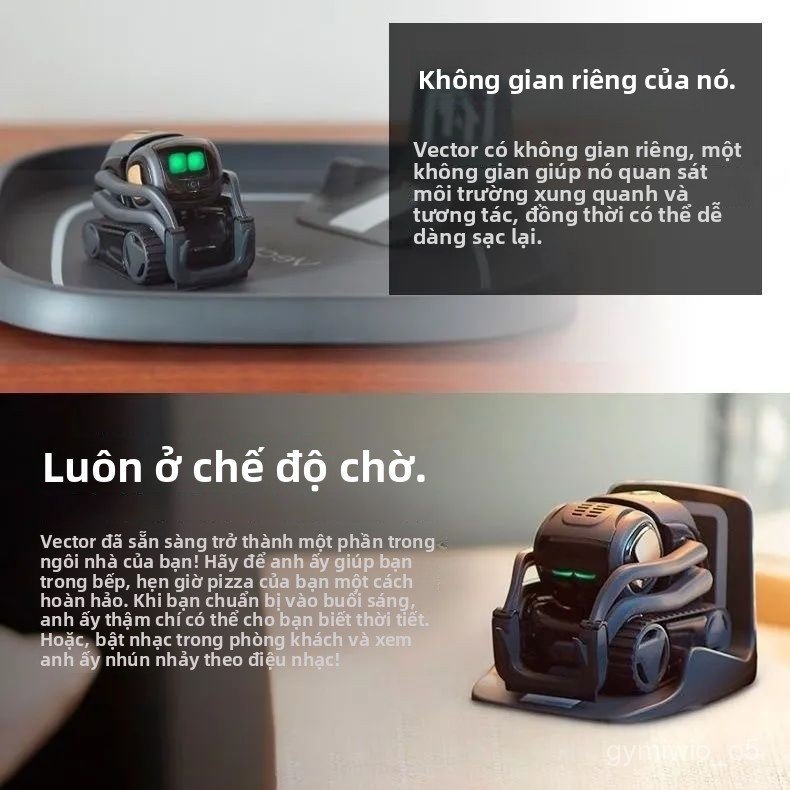 Robot thông minh Vector 2.0 để bàn AI trò chuyện cảm xúc thú cưng điều khiển giọng nói đồng hành cho