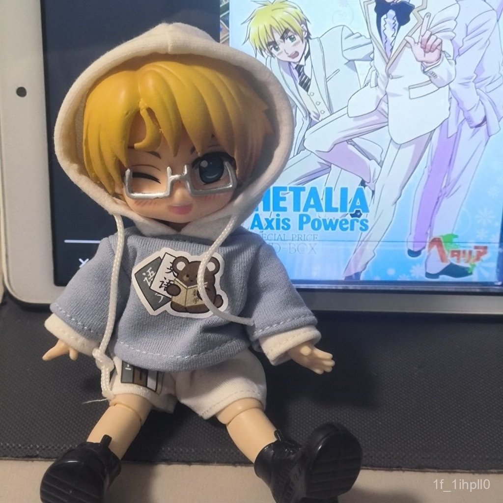 Búp bê BJD ob11 Hetalia Alfred dễ thương nhân vật anime đất nặn mô hình sưu tập sẵn giao nhanh