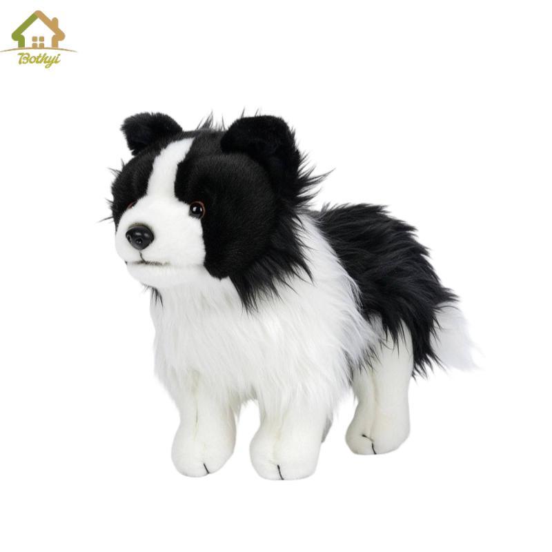 Bothyi Border Collie Nhồi Bông Chó Đứng Border Collie Đồ Chơi Nhồi Bông Plushie Fuzzy Huggable Cho T