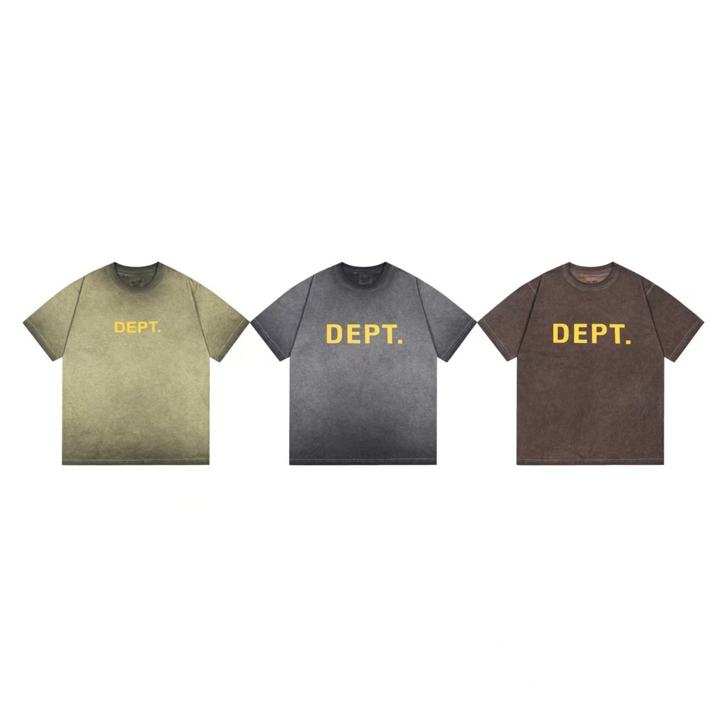 XFVW Correct Version Gallery Dept Washed and Worn Dept .Letter-printed loose-fitting unisex short-sl