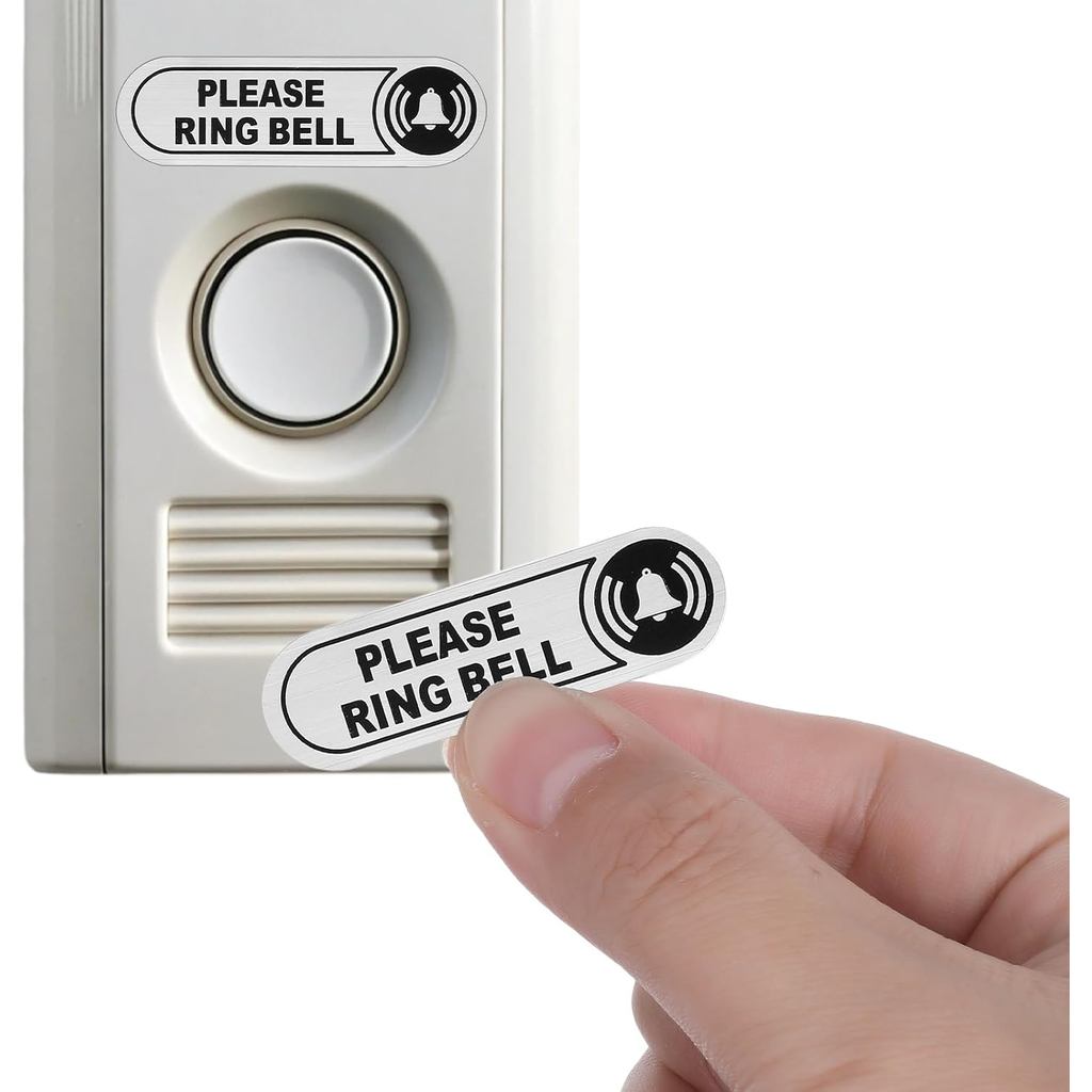 ElevateTech Tiny Please Ring Bell Sticker, 8 chiếc 4 kích cỡ Nhãn dán tín hiệu chuông cửa Ký hiệu ch