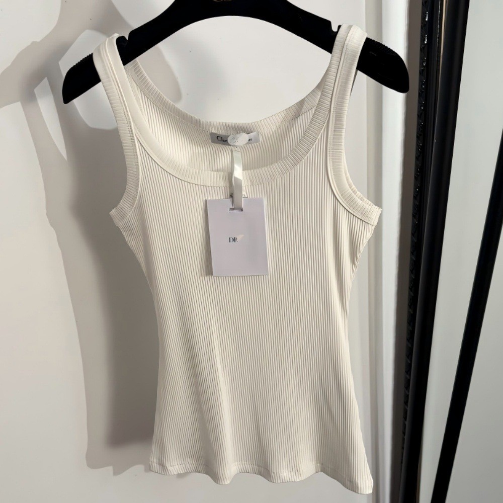 5CH5 Letter-embroidered camisole for hot girls, can be worn as outerwear