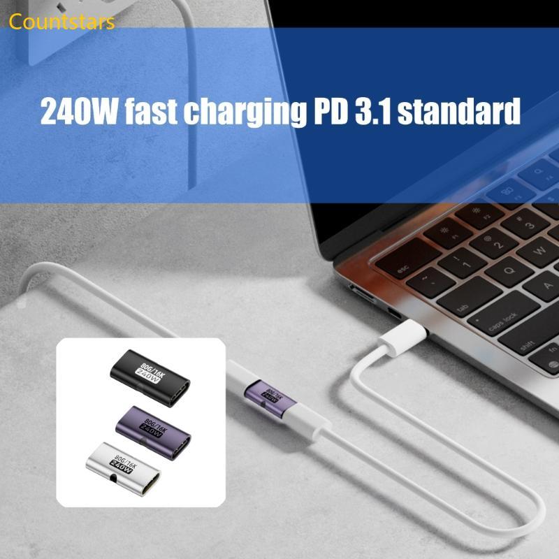 Bộ chuyển đổi USB4 0 kim loại rắn COU có hộp số nhanh 80Gbps