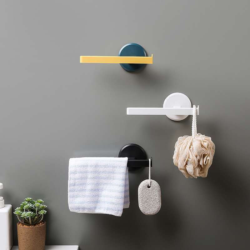 European-style simple perforated wall-mounted towel rack for home use, creative towel rack for bathr