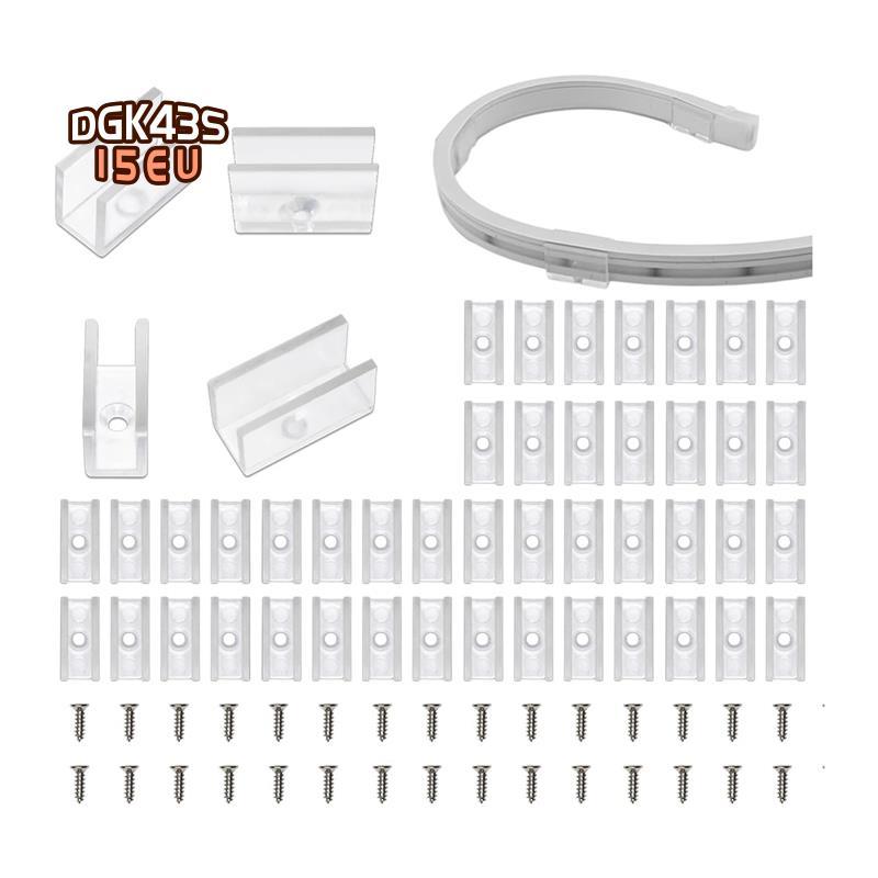 Dây Đèn Neon Gắn Chân Đế, 100 Chiếc Đèn Neon Lắp Đặt Cố Định Kẹp Phụ Kiện Cho 6x12mm LED Neon Flex S