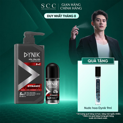 Combo Sữa Tắm 650g & Lăn Khử Mùi 50ml DYNIK Hương Nước Hoa Cao Cấp, Khô Thoáng Cho Nam
