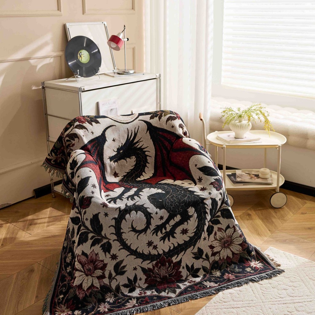 UJAJ ins Rồng Chăn Bohemian Thảm Sofa Chăn Đơn Sofa Khăn Cắm Trại Dã Ngoại Chăn Bao Chăn