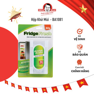 Hộp khử mùi tủ lạnh uncle bills than tre hoạt tính loại bỏ mùi thực phẩm lên đến 90 ngày - ba1081