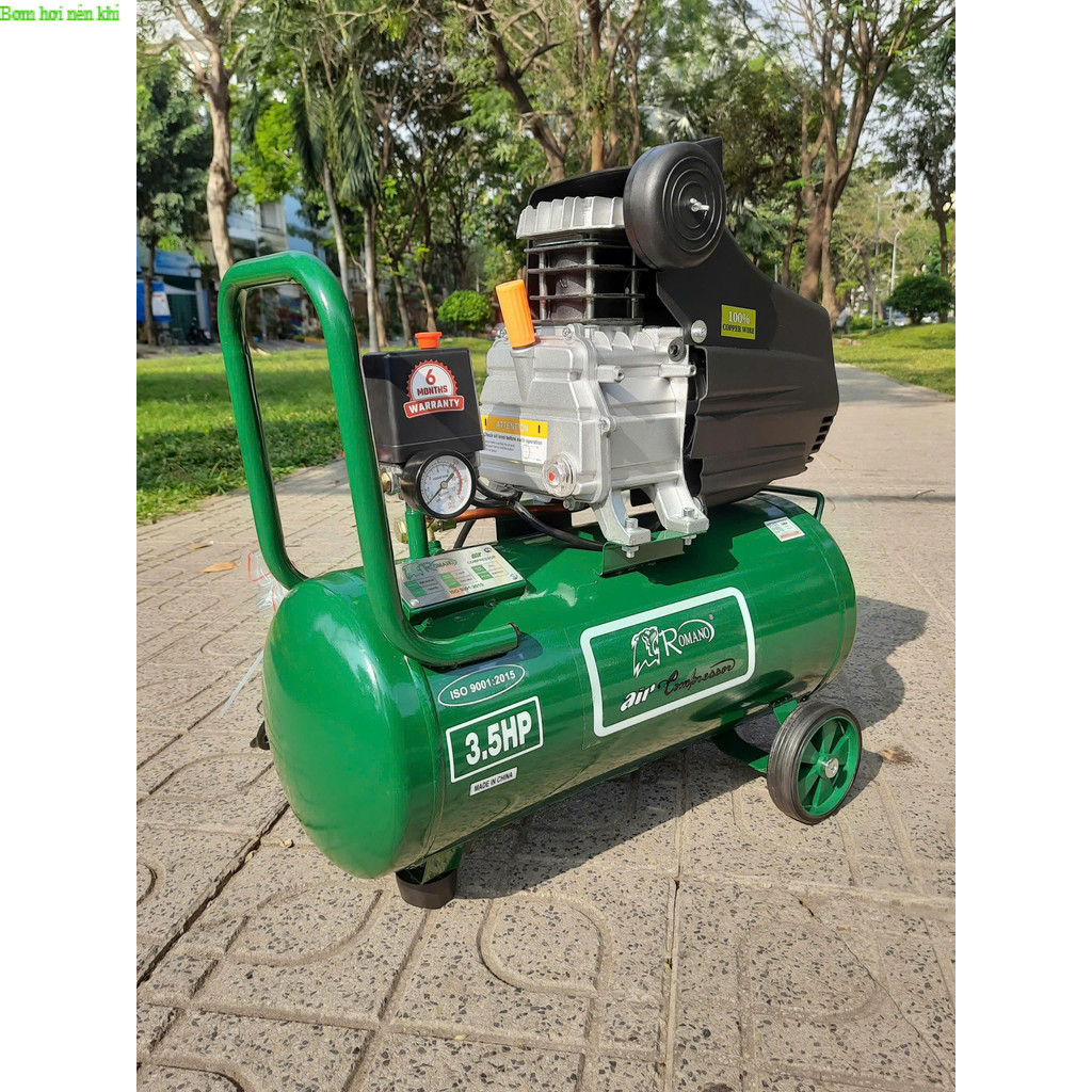 Máy Nén khí có dầu 35 lỉt RoMaNo RMCD3535  Pittong 47 nên hơi nhanh -cam kết đúng hàng Nén Khí HUKAN