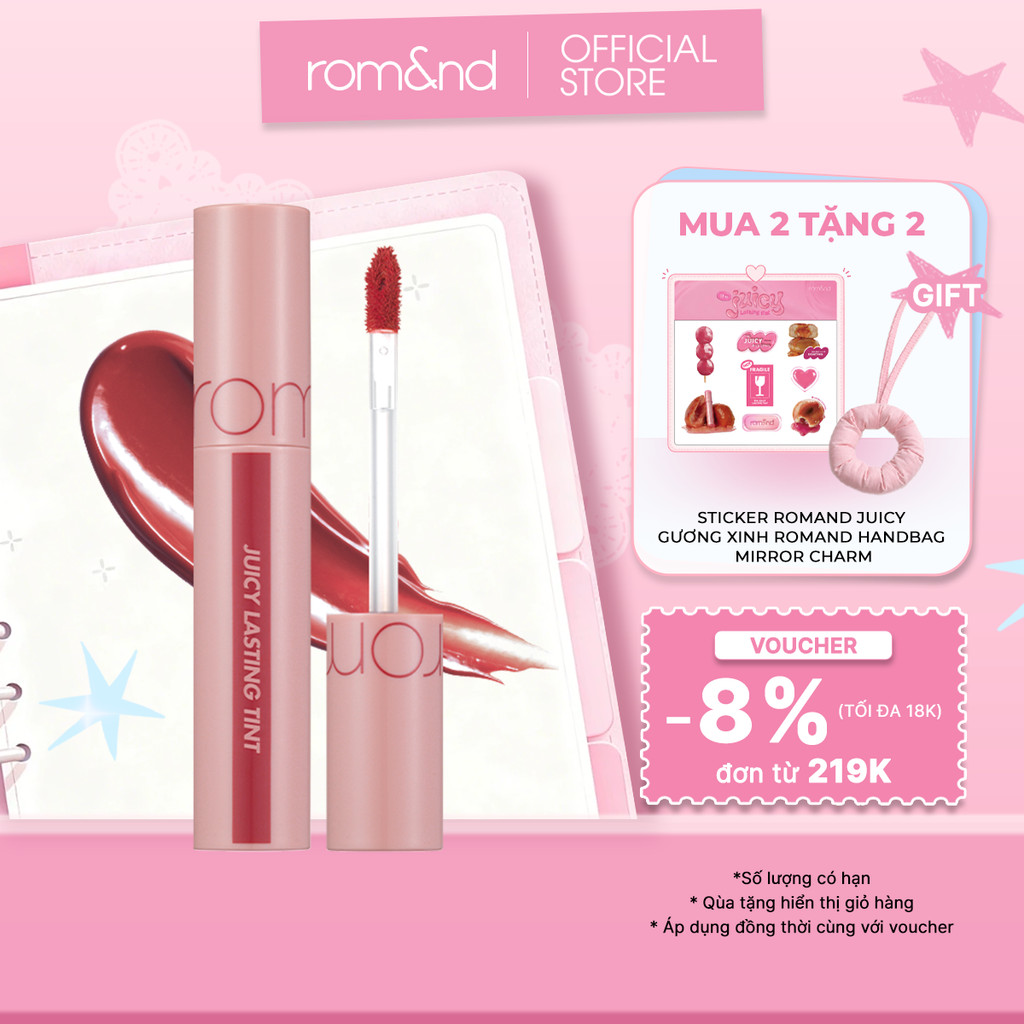 [Rom&nd] Son Tint lì cho môi căng mọng Hàn Quốc Romand Juicy Lasting Tint 5.5g