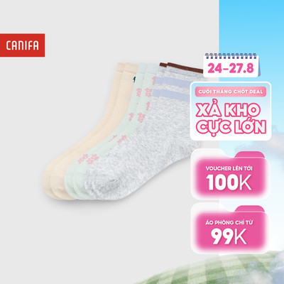 Combo 3 tất cổ cao nữ tính năng kháng khuẩn AntiBac CANIFA 6AX25A003