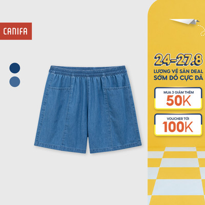 Quần short bé trai CANIFA chất liệu cotton mềm mại, cạp chun co giãn thoải mái vận động 2BS26S006