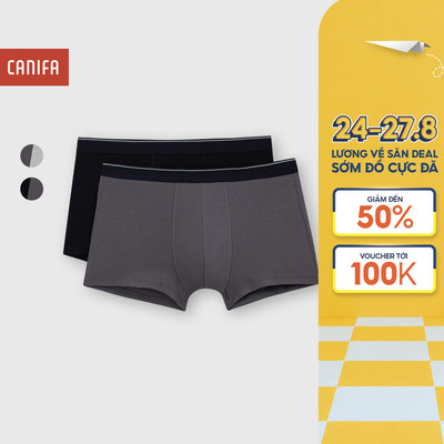Combo 2 quần sịp đùi nam CANIFA dáng boxer 8US25A010