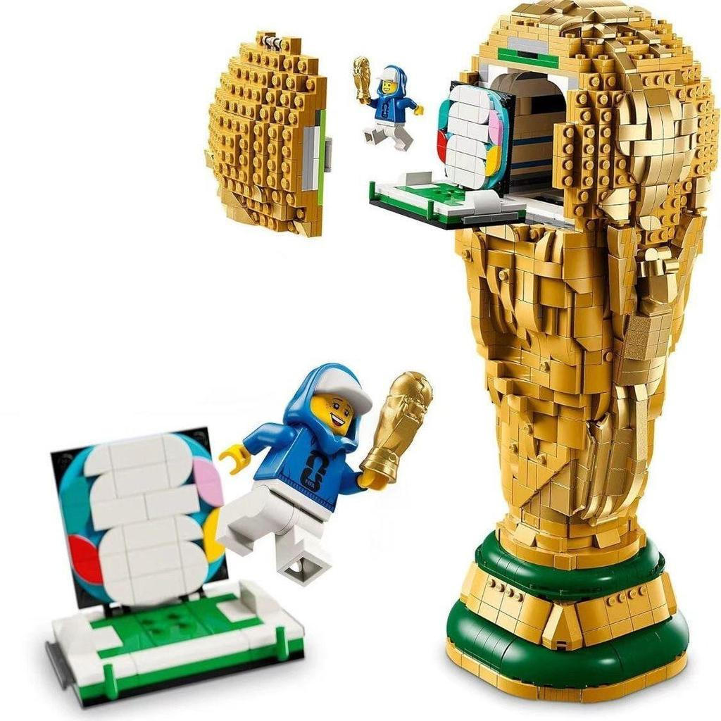 Hercules Cup Lego Le Bóng đá quốc tế Cúp tương thích Quạt World Cup 43020 Khối xây dựng quà tặng OYM