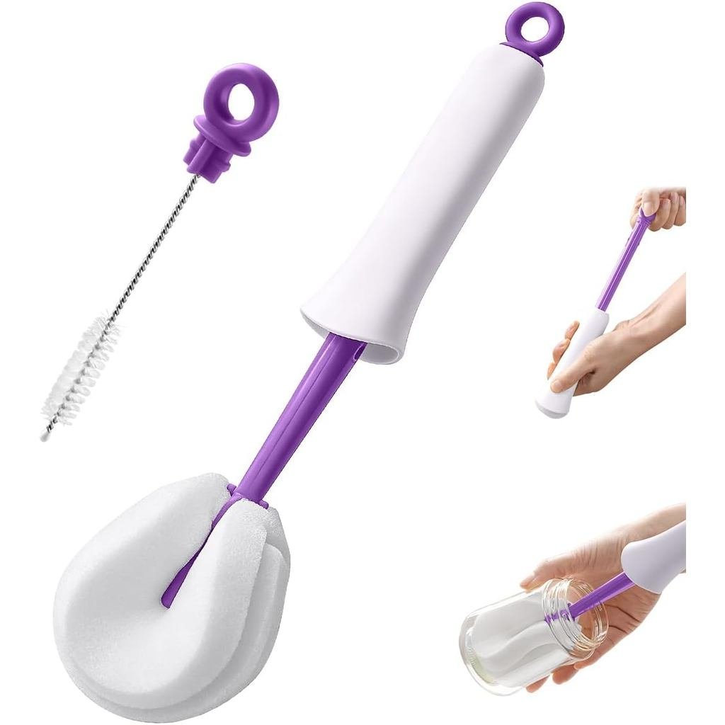 2 trong 1Long-HleBrush, MultifunctionalCleaningBrushStrawCleanerBrush, Self-SqueezeBrush, Suitablefo