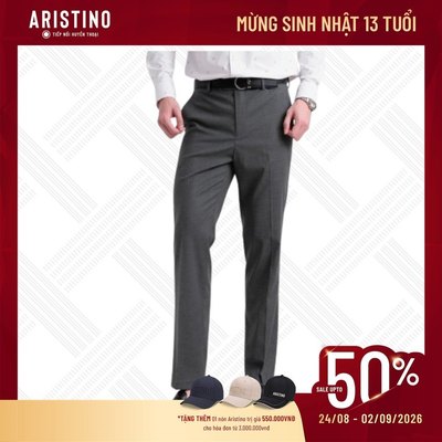 [New] Quần Âu Nam Aristino Regular Fit Màu Xám Sang Trọng Lịch Sự Dễ Phối Đồ ATR602EDP01
