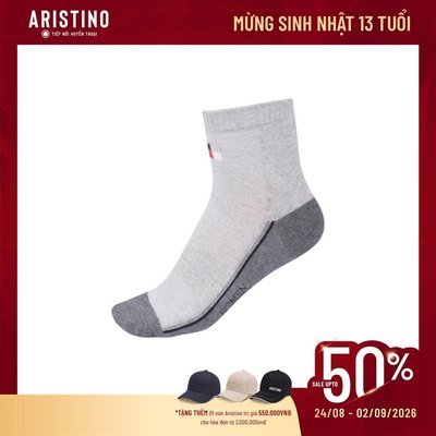Tất thể thao cổ trung ARISTINO - BIZMEN cotton kháng khuẩn, khử mùi hiệu quả - CSP-01