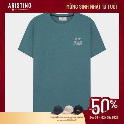 Áo Thun T-shirt Nam Tay Ngắn cổ tròn Aristino Regular Fit ATS016AS0