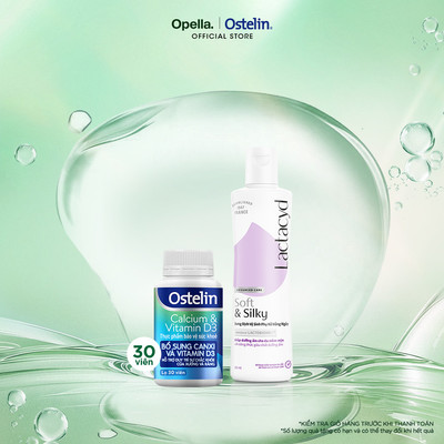 Ostelin Viên Uống Hỗ Trợ Bổ Sung Calcium & Vitamin D3 30 viên + DDVS Phụ nữ Lactacyd Soft & Silky 250ml
