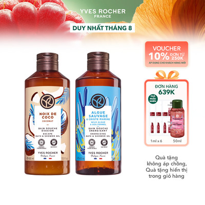 Combo 2 sữa tắm hương dừa và hương biển Yves Rocher 400mlx2