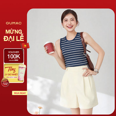 Áo Tanktop Nữ GUMAC orm Slimfit Ôm Vừa Cổ Tròn Viền Tệp Tinh Tế Phong Cách Trẻ Trung Hiện Đại LATG05049