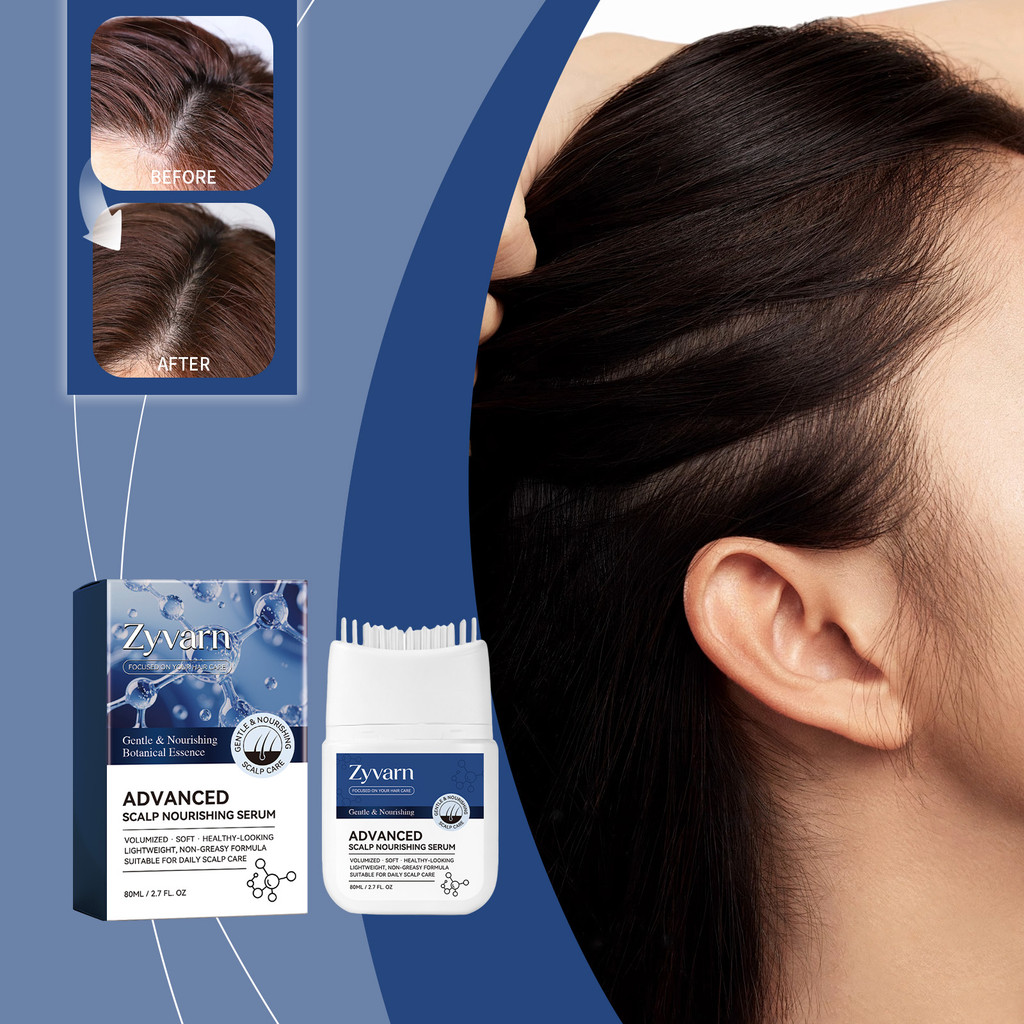 Serum da đầu C12-15 alkyl benzoate làm mát dịu tức thì scalp care Zyvarn thấm nhanh không nhờn rít n
