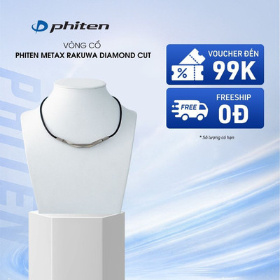 Vòng Cổ Phiten Rakuwa Necklace Diamond Cut Hỗ Trợ Cân Bằng Cơ Thể Chăm Sóc Sức Khỏe Phong Cách Thời Trang