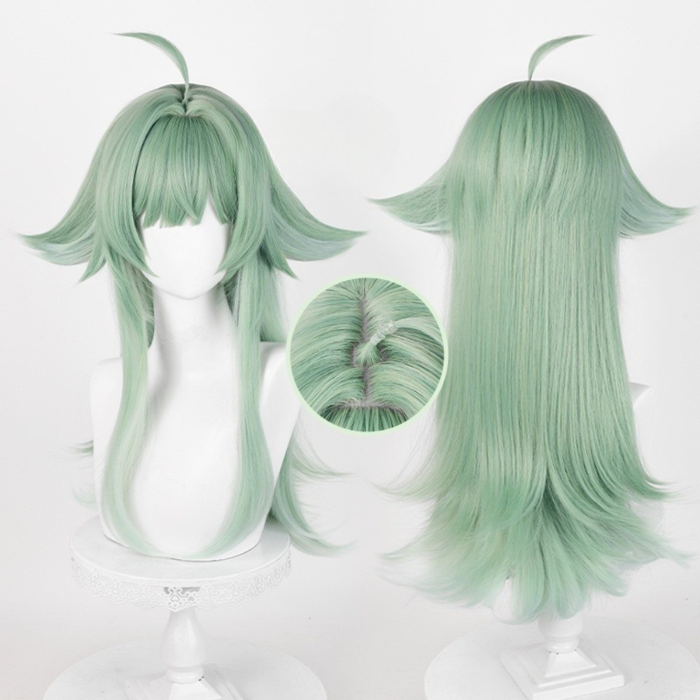 Ice Game Honkai: Star Rail Huohuo Cosplay Tóc Giả Dài Màu Xanh Gradient Tóc Giả Chịu Nhiệt Tổng Hợp 