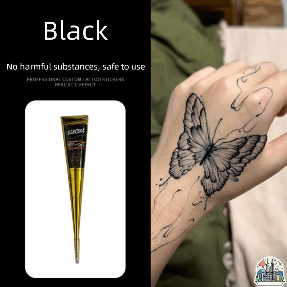 Kem xăm KATAKAN Henna, Dễ sử dụng Màu nâu đen Henna Paste Cone, Kem Henna Bán vĩnh viễn Kem Henna Mà