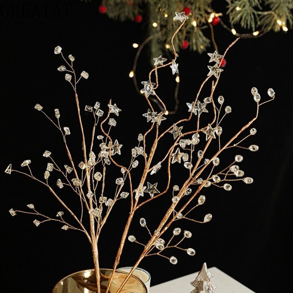 GREAT Crystal Bud Branchs, DIY Pentagram Crystal Tree Branchs, Hạt Trong Suốt Lấp Lánh Cây Giáng Sin