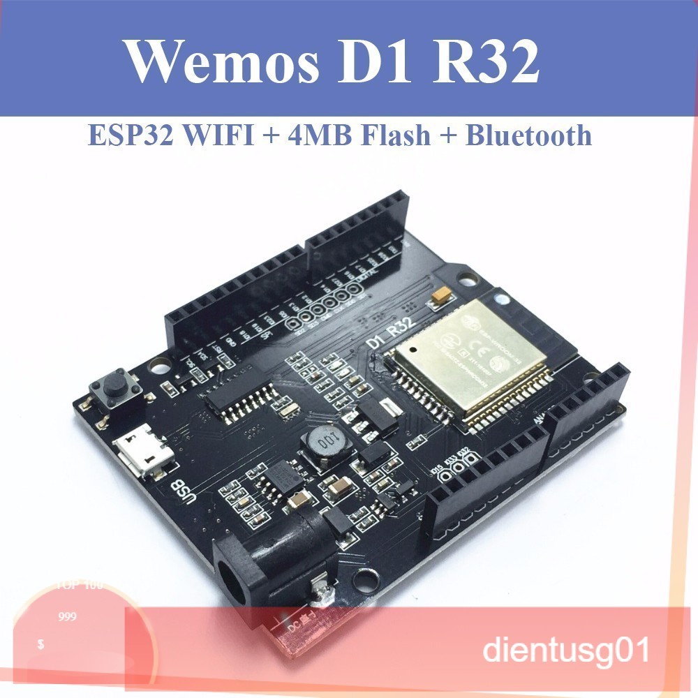 Mạch Arduino Wemos D1 R32 - Kit ESP32 WiFi Bluetooth UNO R3