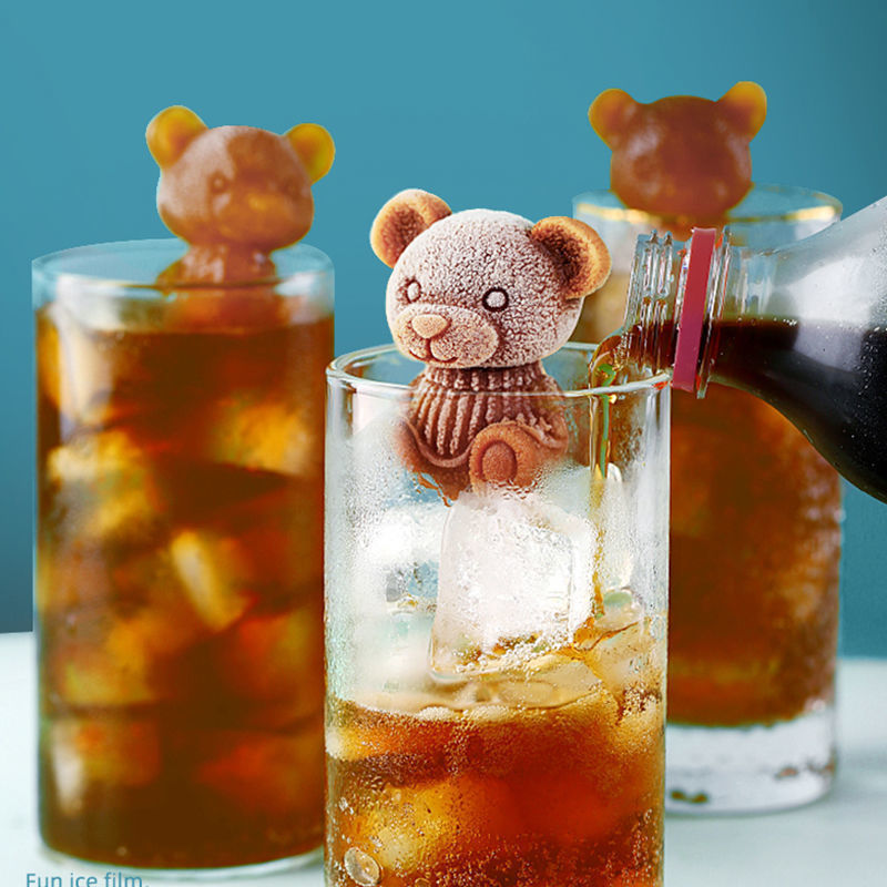 [Rose Ice Bar Ice Ball Ice Cube Mold Whisky Silicone Bear Round Ice Box-Mother Baby Shop]