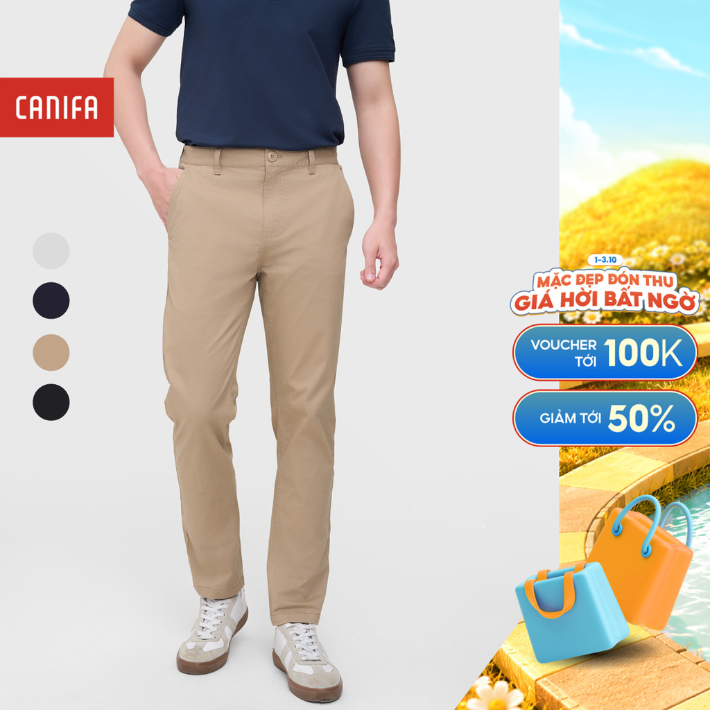 Quần khaki nam CANIFA dáng slimfit trẻ trung 8BK25A002