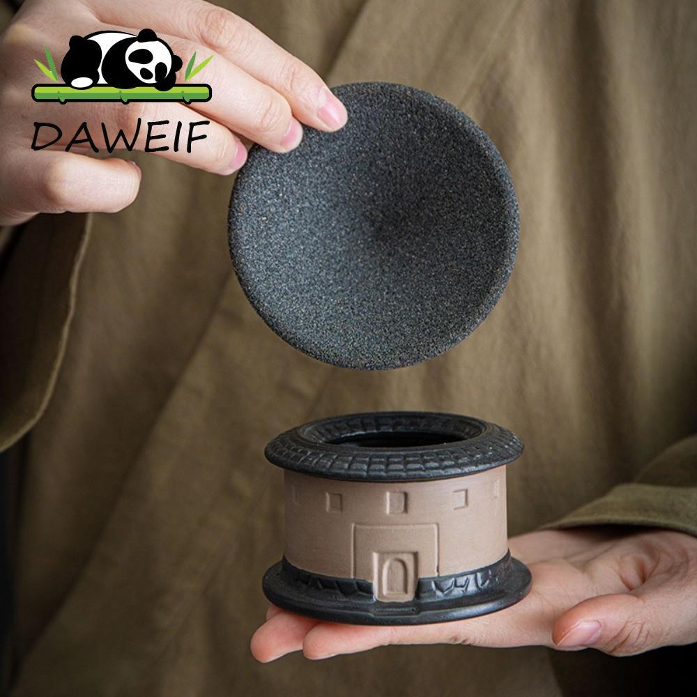 Bộ lọc trà DAWEIF Hakka Tulou, Bộ lọc cà phê gốm vi xốp có thể tái sử dụng không bẩn, Lễ trà độc đáo