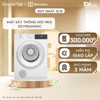 Free giao lắp - Máy sấy thông hơi Electrolux 9kg UltimateCare 300 - Trắng EDV904H3WC