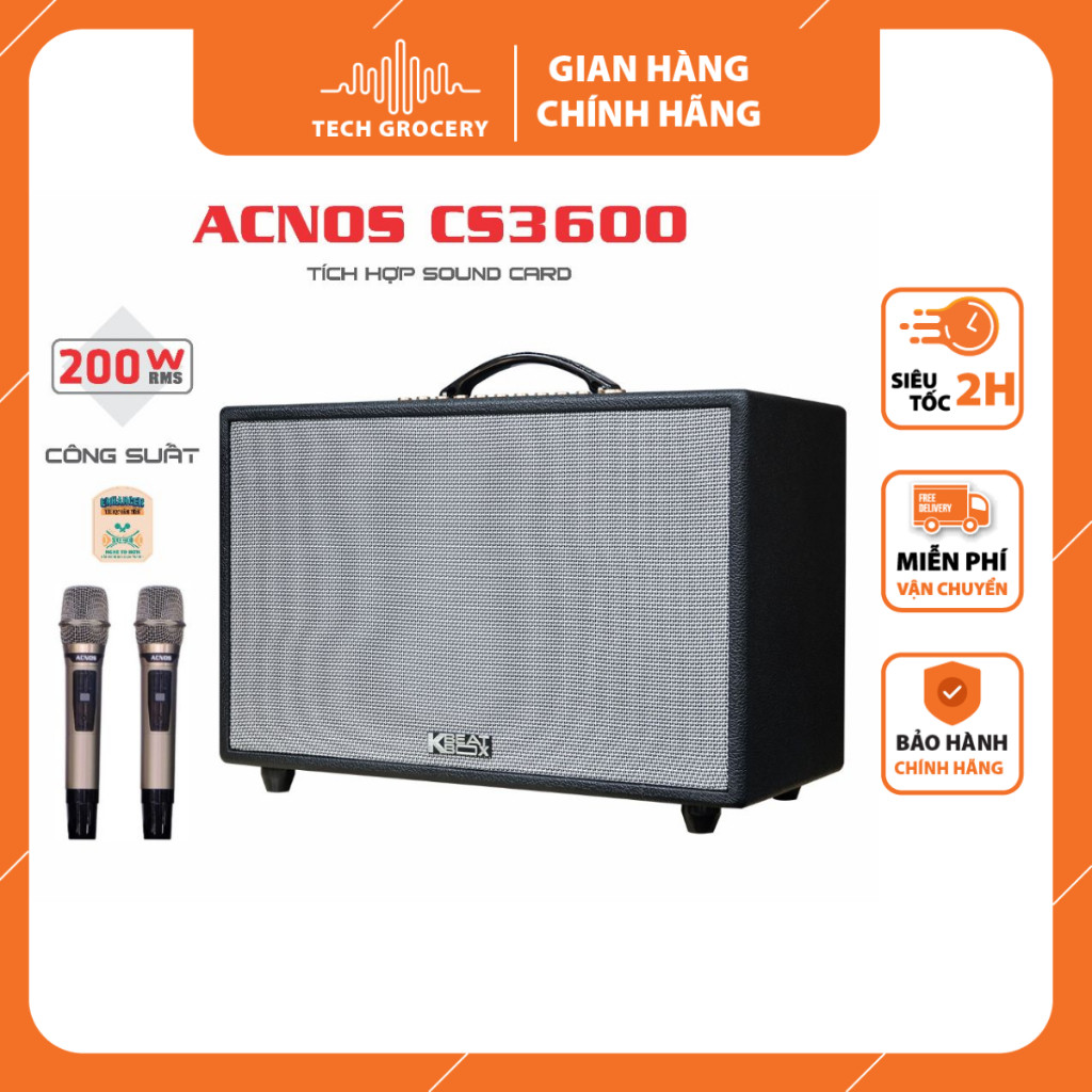 [CS3600] Dàn âm thanh di động xách tay ACNOS CS3600 - Hàng chính hãng Acnos Bảo hành 12 tháng