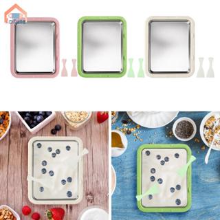 Acutuna Sữa Chua Máy Làm Chảo Inox Kem Đông Lạnh Sữa Chua Cuộn Khay Ăn Liền Tấm Lạnh Tự Chế DIY Sorbet Thích Hợp Cho Gia Đình Tay Trên Activi