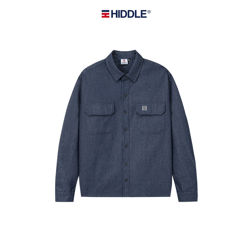Áo sơ mi denim túi hộp nam HIDDLE | H-S1-XR
