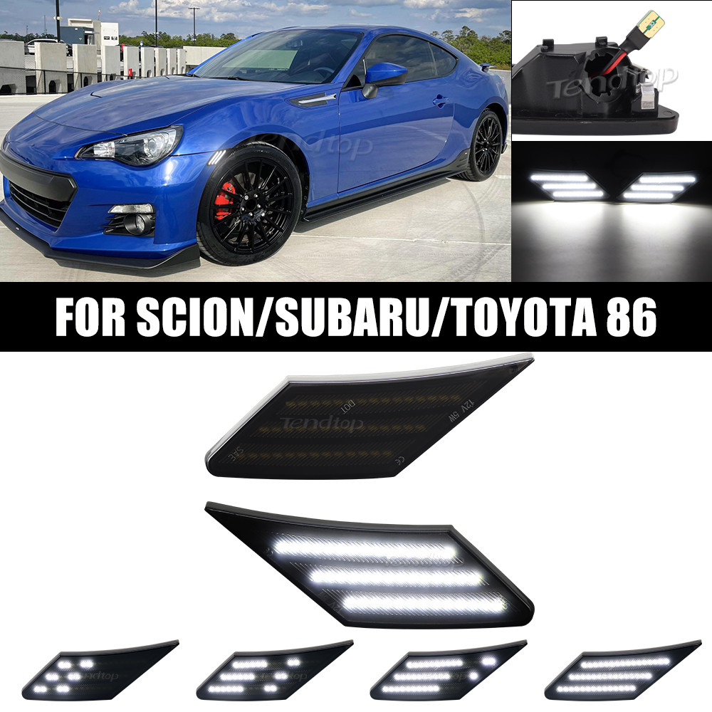 Đèn LED Hoạt Hình Năng Động Bên Đánh Dấu Đèn Cho Subaru BRZ Scion FR-S Toyota FT86 GT86 Đèn Báo Blin